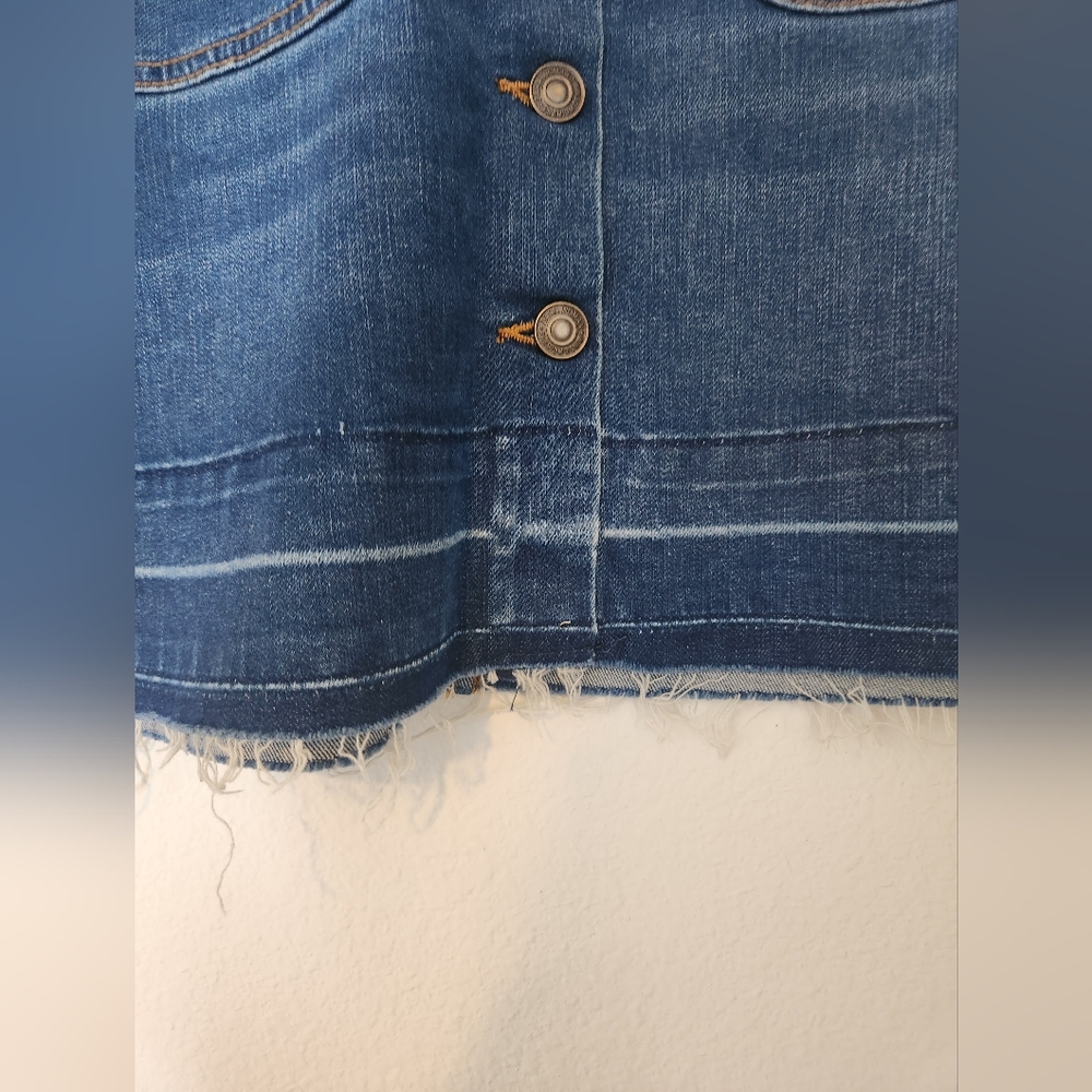Zara Buttoned Denim High Waist Mini Skirt - Picture 4 of 5